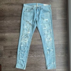 Rag & Bone The Dre Boyfriend Distressed Jeans